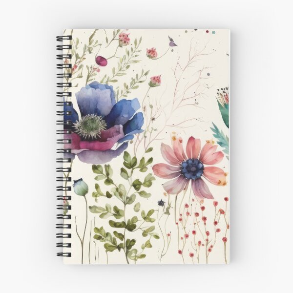Item preview, Floral Garden Botanical Print with wild flowers designed and sold by FloralFancy.