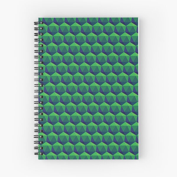 Item preview, Geometric Icosahedron Pattern in Green and Blue designed and sold by Travarts.