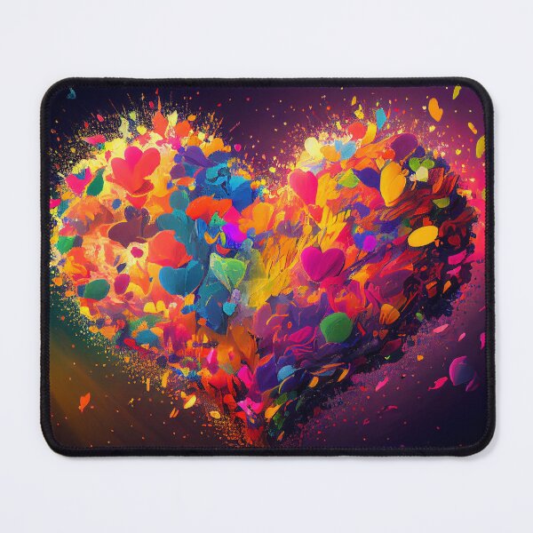 Item preview, Colorful explosion of a heart - splattered paint - MxCaptures designed and sold by mxcaptures.