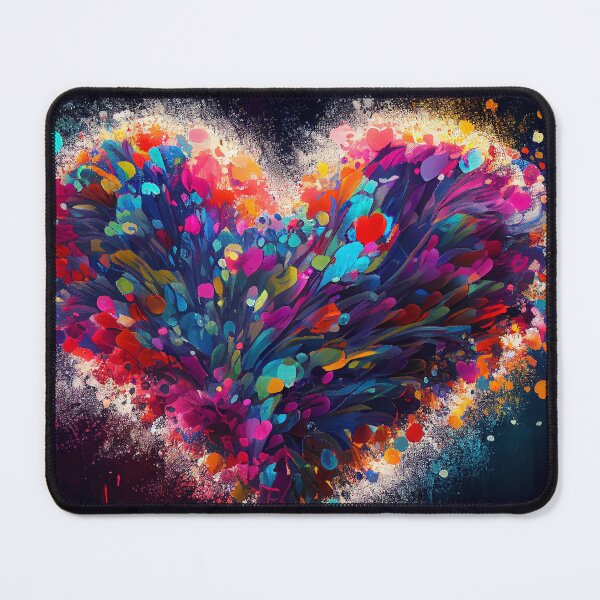 Item preview, Colorful explosion of a heart - splattered paint - MxCaptures designed and sold by mxcaptures.