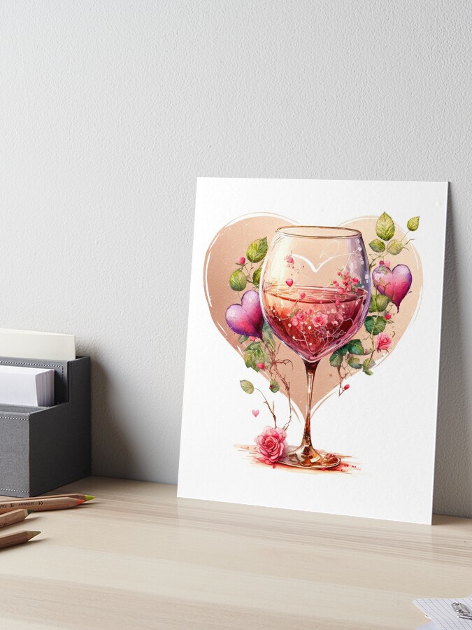 VALENTINE'S WINE GLASSES CUTE GIFTS FOR VALENTINES DAY Poster for Sale by  DreamShop57