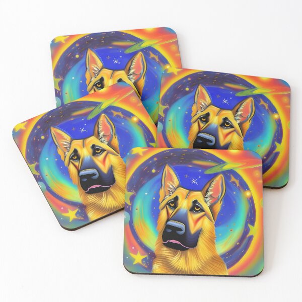 Item preview, A Cosmic german shepherd design. A  galactic german shepherd. Galactic German shepherd. Cosmic K9. Cosmic german shepherd  designed and sold by Doggymadness.