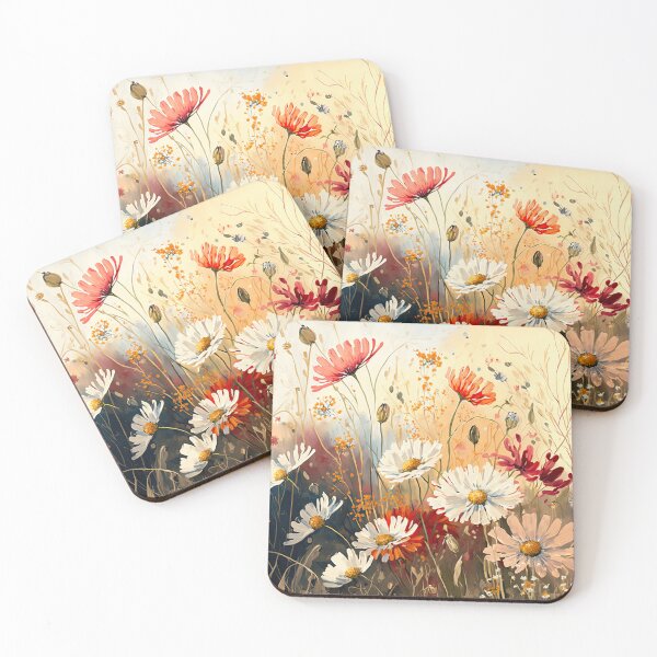 Item preview, Floral Garden Botanical Print with wild flowers designed and sold by FloralFancy.