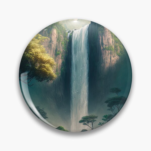 Item preview, Beautiful waterfall #431 designed and sold by AI-Dreamshop.