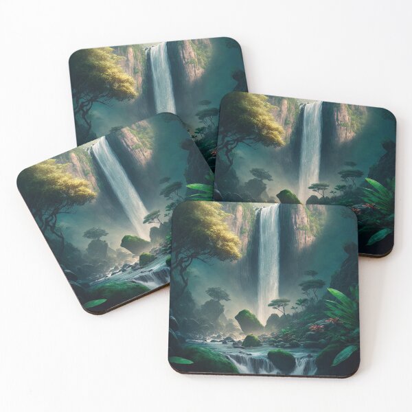 Item preview, Beautiful waterfall #431 designed and sold by AI-Dreamshop.