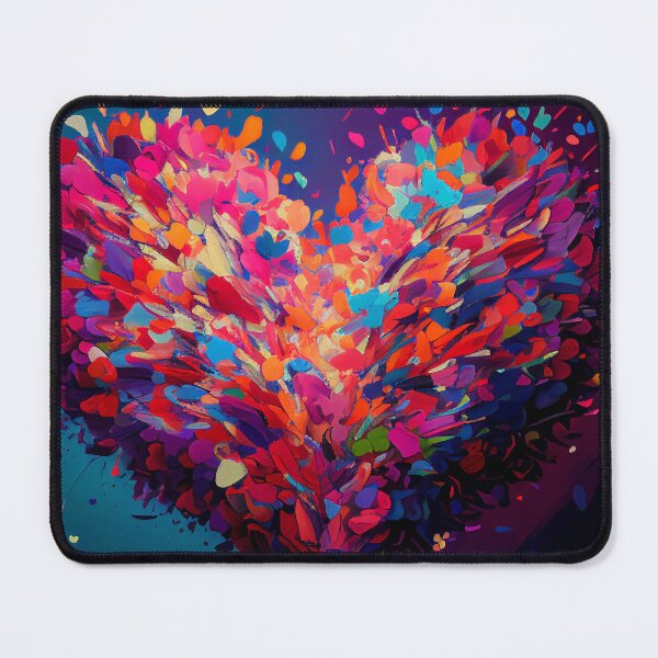 Item preview, Colorful explosion of a heart - splattered paint - MxCaptures designed and sold by mxcaptures.