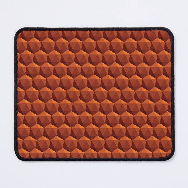 Item preview, Geometric Icosahedron Pattern in Red-Orange designed and sold by Travarts.