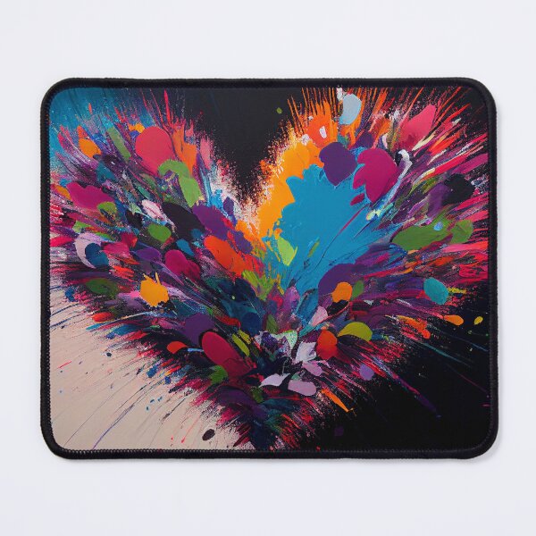 Item preview, Colorful explosion of a heart - splattered paint - MxCaptures designed and sold by mxcaptures.