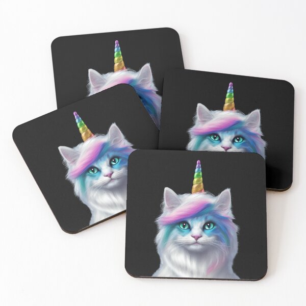 Item preview, Caticorn, cat as a unicorn in rainbow colors designed and sold by Studio by CH.