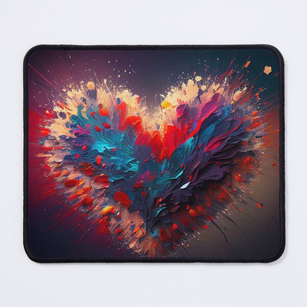 Item preview, Colorful explosion of a heart - splattered paint - MxCaptures designed and sold by mxcaptures.
