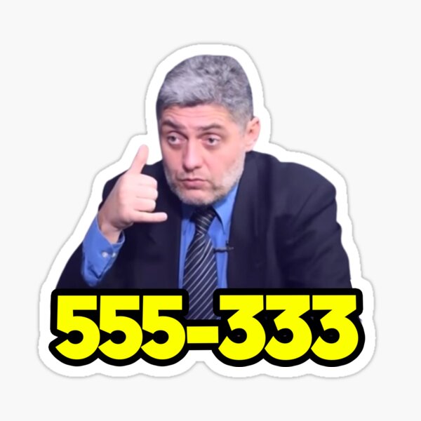 Sticker for Sale avec l'œuvre « 555 333 - Miroljub Petrovic » de l'artiste  MiroljubShorts | Redbubble