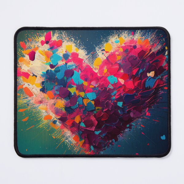 Item preview, Colorful explosion of a heart - splattered paint - MxCaptures designed and sold by mxcaptures.