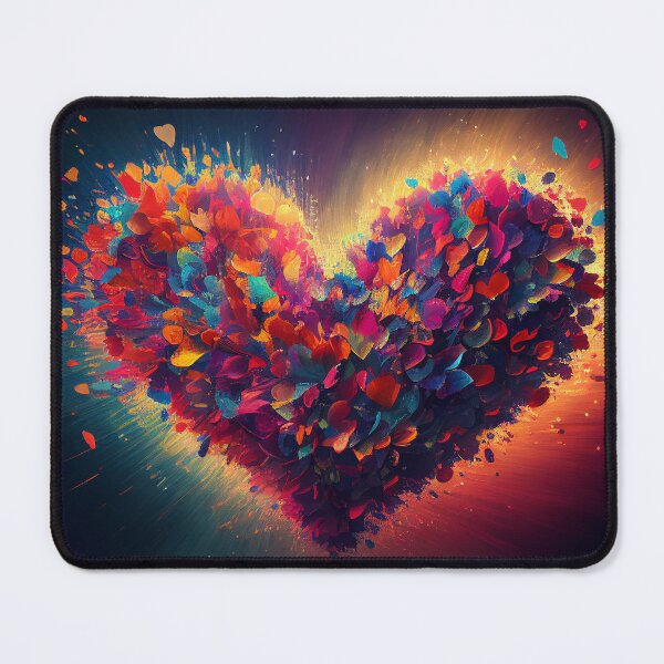 Item preview, Colorful explosion of a heart - splattered paint - MxCaptures designed and sold by mxcaptures.