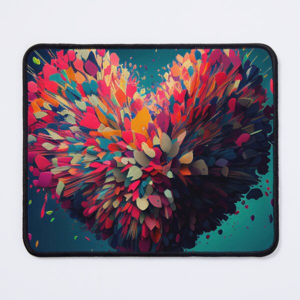 Item preview, Colorful explosion of a heart - splattered paint - MxCaptures designed and sold by mxcaptures.