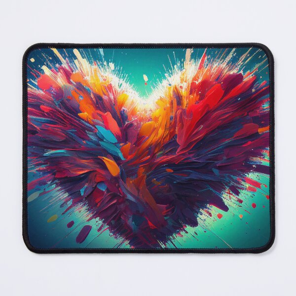 Item preview, Colorful explosion of a heart - splattered paint - MxCaptures designed and sold by mxcaptures.