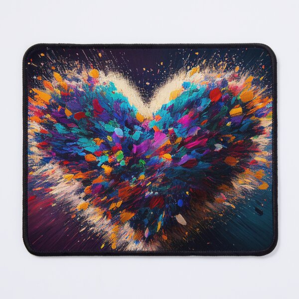 Item preview, Colorful explosion of a heart - splattered paint - MxCaptures designed and sold by mxcaptures.