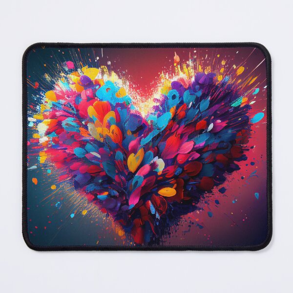 Item preview, Colorful explosion of a heart - splattered paint - MxCaptures designed and sold by mxcaptures.