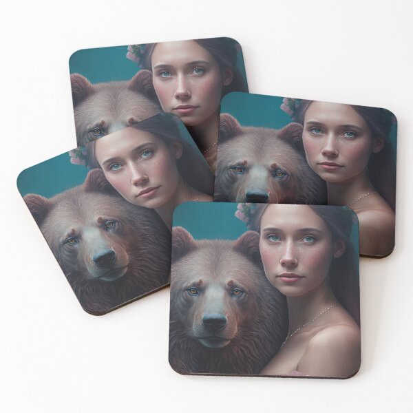 Item preview, Beautiful princess with a friendly bear #1 designed and sold by AI-Dreamshop.