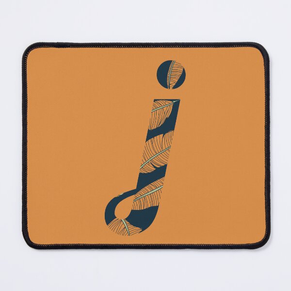Item preview, Leaf/Feather Pattern Letter J Monogram designed and sold by Gumblebee Design.