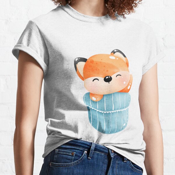Aquarellfuchs In Einer Tasche Classic T-Shirt