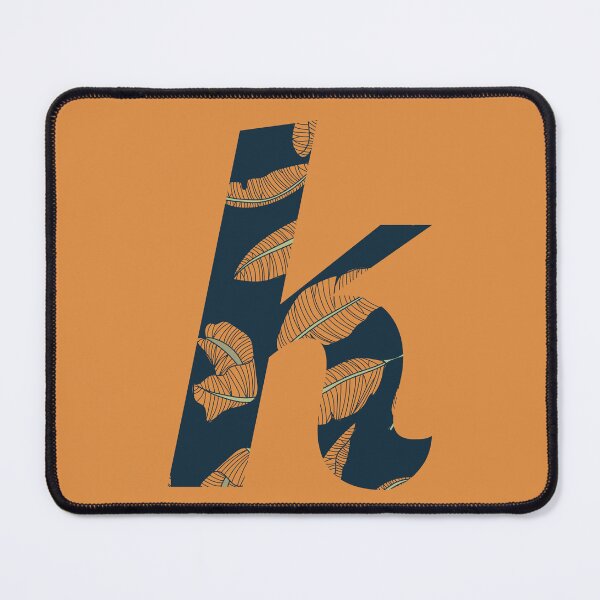 Item preview, Leaf/Feather Pattern Letter K Monogram designed and sold by Gumblebee Design.