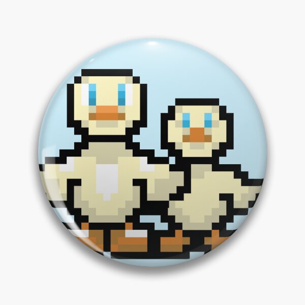 Item preview, Mama and Baby Ducks - Cute Animal Pixel Art of Birds designed and sold by cheeseykat-art.