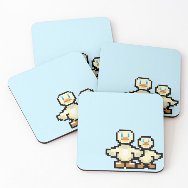 Item preview, Mama and Baby Ducks - Cute Animal Pixel Art of Birds designed and sold by cheeseykat-art.