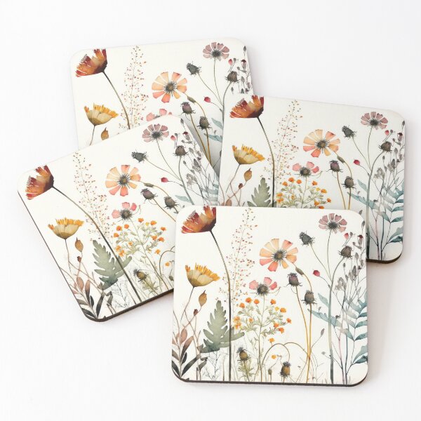 Item preview, Floral Garden Botanical Print with wild flowers designed and sold by FloralFancy.