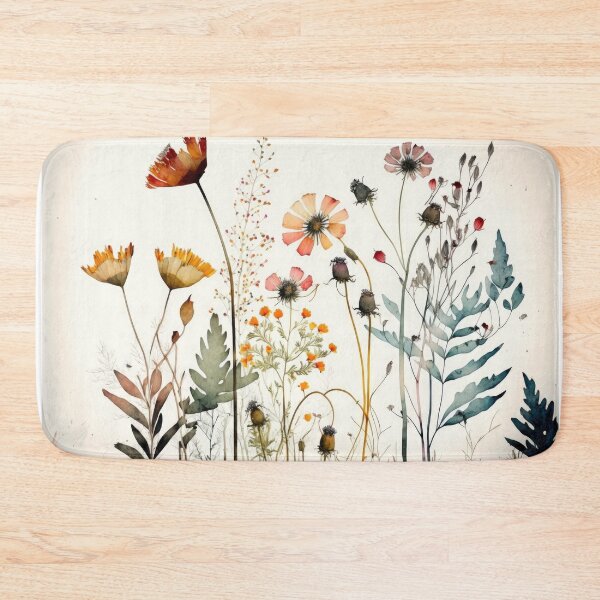 Item preview, Floral Garden Botanical Print with wild flowers designed and sold by FloralFancy.