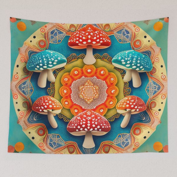 Item preview, CottageCore Toad stool Mandala designed and sold by Zovermind.