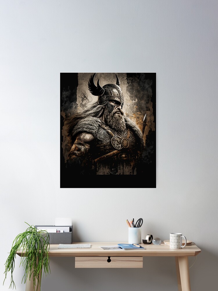 Scandinavian God - Odin Poster for Sale by MyFavorTee