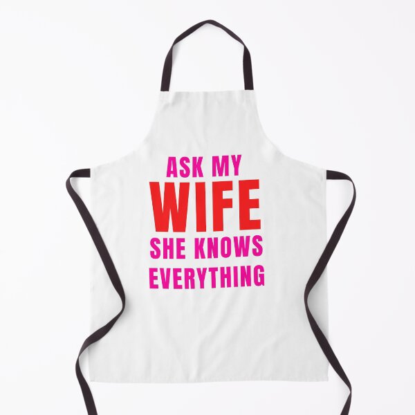 Item preview, Ask My Wife She Knows Everything sticker designed and sold by Helloboutique.