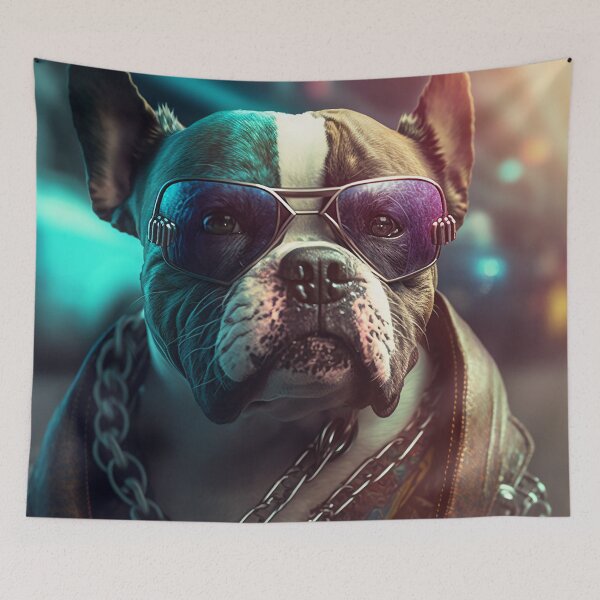 Item preview, Pitbull in Shades and chains - swag designed and sold by BIBIHOX.