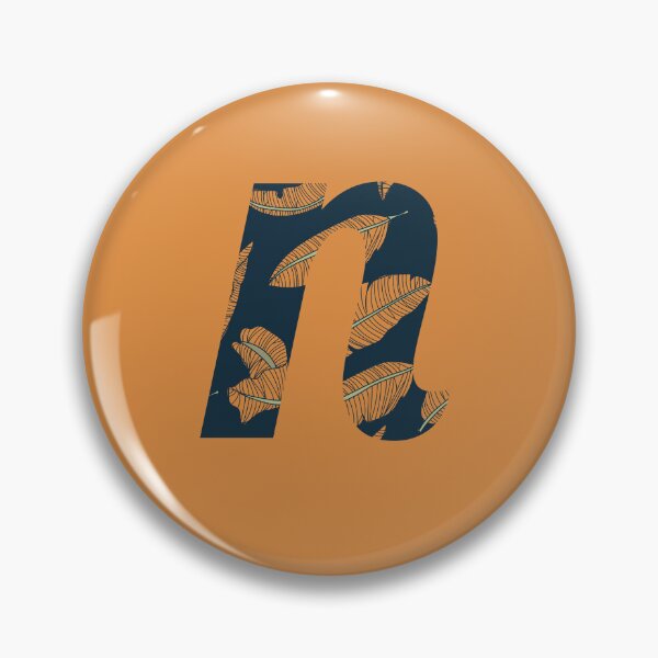 Item preview, Leaf/Feather Pattern Letter N Monogram designed and sold by Gumblebee Design.