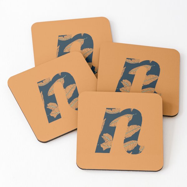 Item preview, Leaf/Feather Pattern Letter N Monogram designed and sold by Gumblebee Design.
