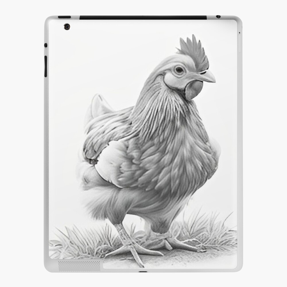 Sketch of roasted full chicken and leg Royalty Free Vector
