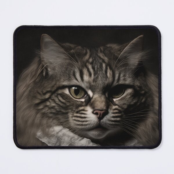 Item preview, Hyper Realistic Cat Portrait Royal Renaissance Animal – Photorealism Classic Royal Portrait Of A Cat designed and sold by MadeByRobots.