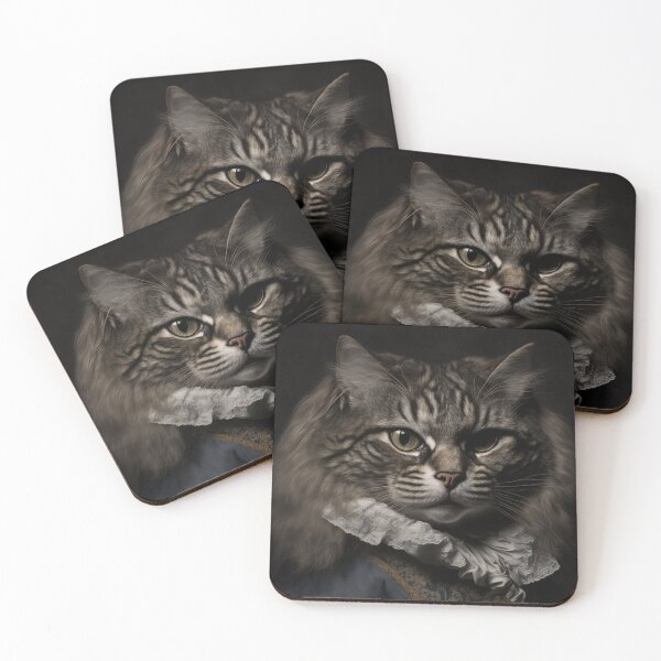 Item preview, Hyper Realistic Cat Portrait Royal Renaissance Animal –  Photorealism Classic Royal Portrait Of A Cat designed and sold by MadeByRobots.