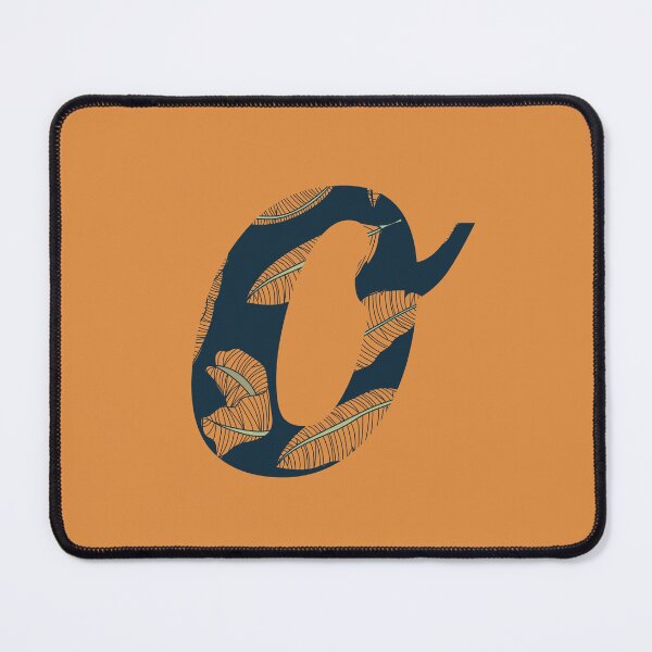 Item preview, Leaf/Feather Pattern Letter O Monogram designed and sold by Gumblebee Design.