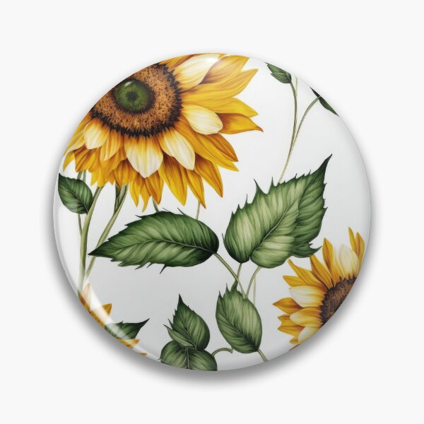Item preview, Floral Garden Botanical Print with Sunflowers designed and sold by FloralFancy.