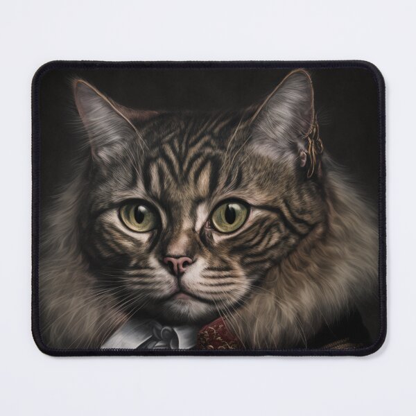 Item preview, Hyper Realistic Cat Portrait Royal Renaissance Animal – Photorealism Classic Royal Portrait Of A Cat designed and sold by MadeByRobots.
