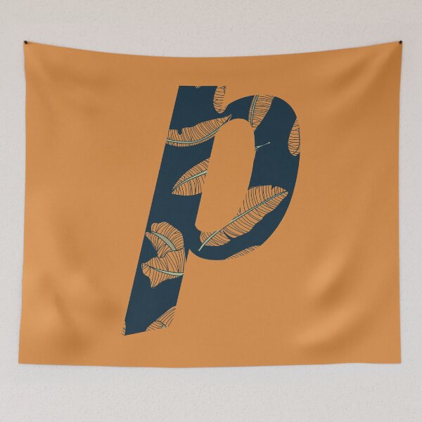 Item preview, Leaf/Feather Pattern Letter P Monogram designed and sold by Gumblebee Design.