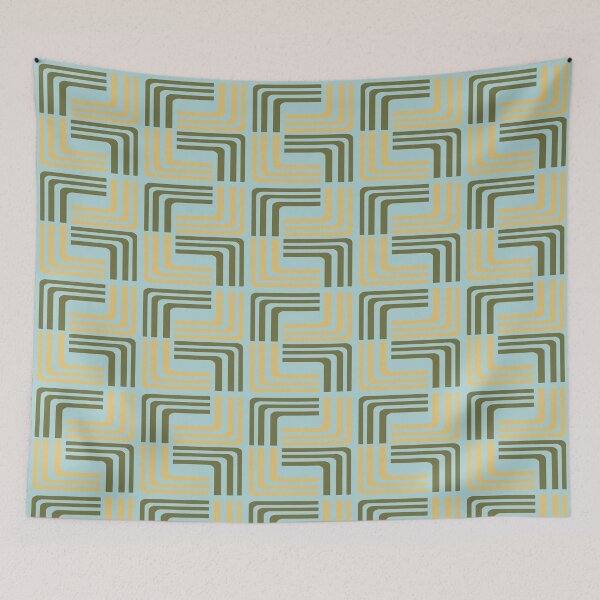 Item preview, Retro Lounge Baby Blue Pattern designed and sold by Une Affaire de Filles.