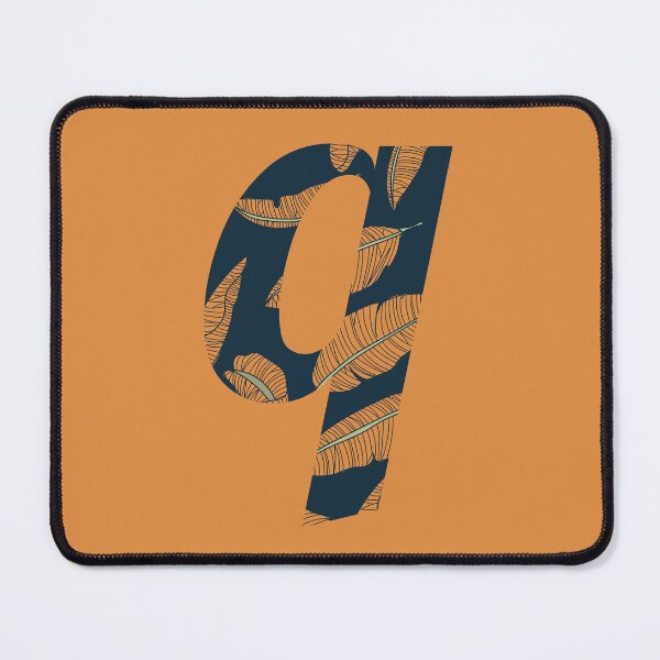 Item preview, Leaf/Feather Pattern Letter Q Monogram designed and sold by Gumblebee Design.