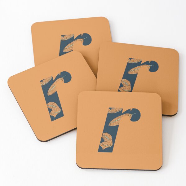Item preview, Leaf/Feather Pattern Letter R Monogram designed and sold by Gumblebee Design.
