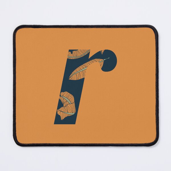 Item preview, Leaf/Feather Pattern Letter R Monogram designed and sold by Gumblebee Design.