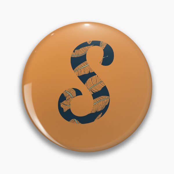 Item preview, Leaf/Feather Pattern Letter S Monogram designed and sold by Gumblebee Design.