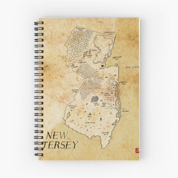 Item preview, New Jersey as a fantasy map designed and sold by aldayuan.