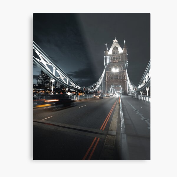 Tower Bridge Traffic Metal Print