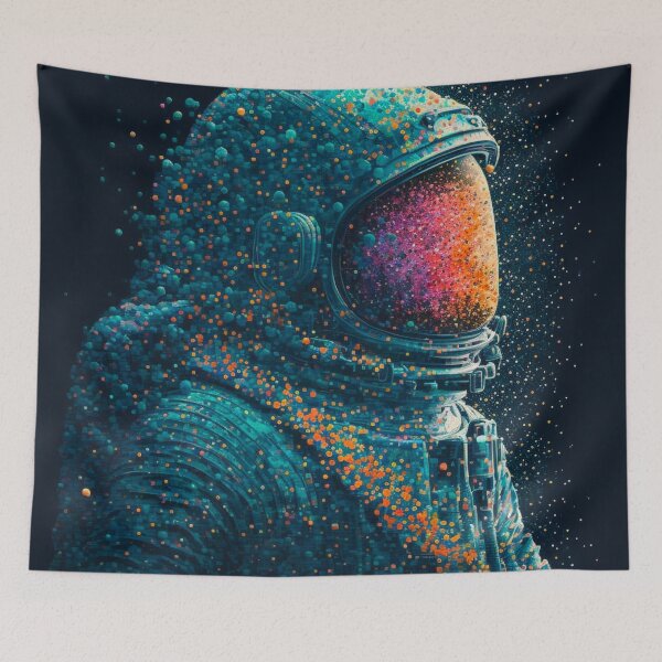 Item preview, Astronaut Pointillism designed and sold by ArtMadeByAI.